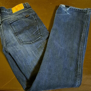 Nudie Indigo Wash Bootcut Jeans. 31x32 Rise 9". (#1919) Made In Italy 99%cotton.